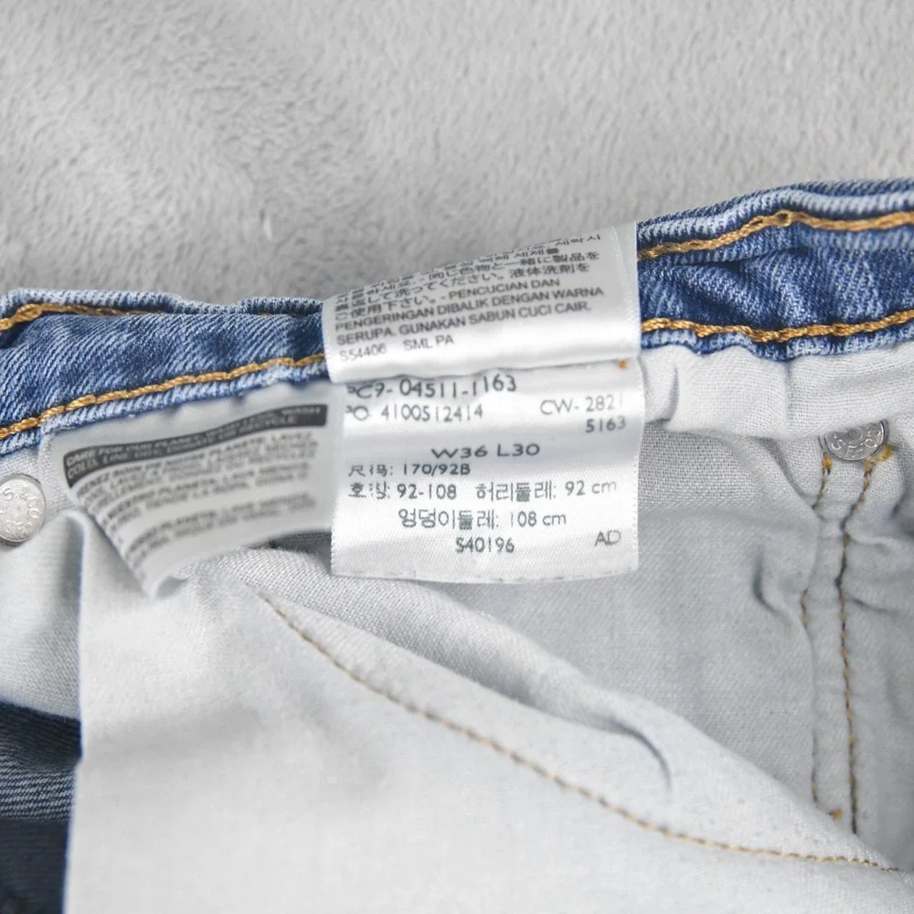 Levis Jeans 511 Mens 36x30 (fits 32x27) Slim Stretch  Blue  Denim